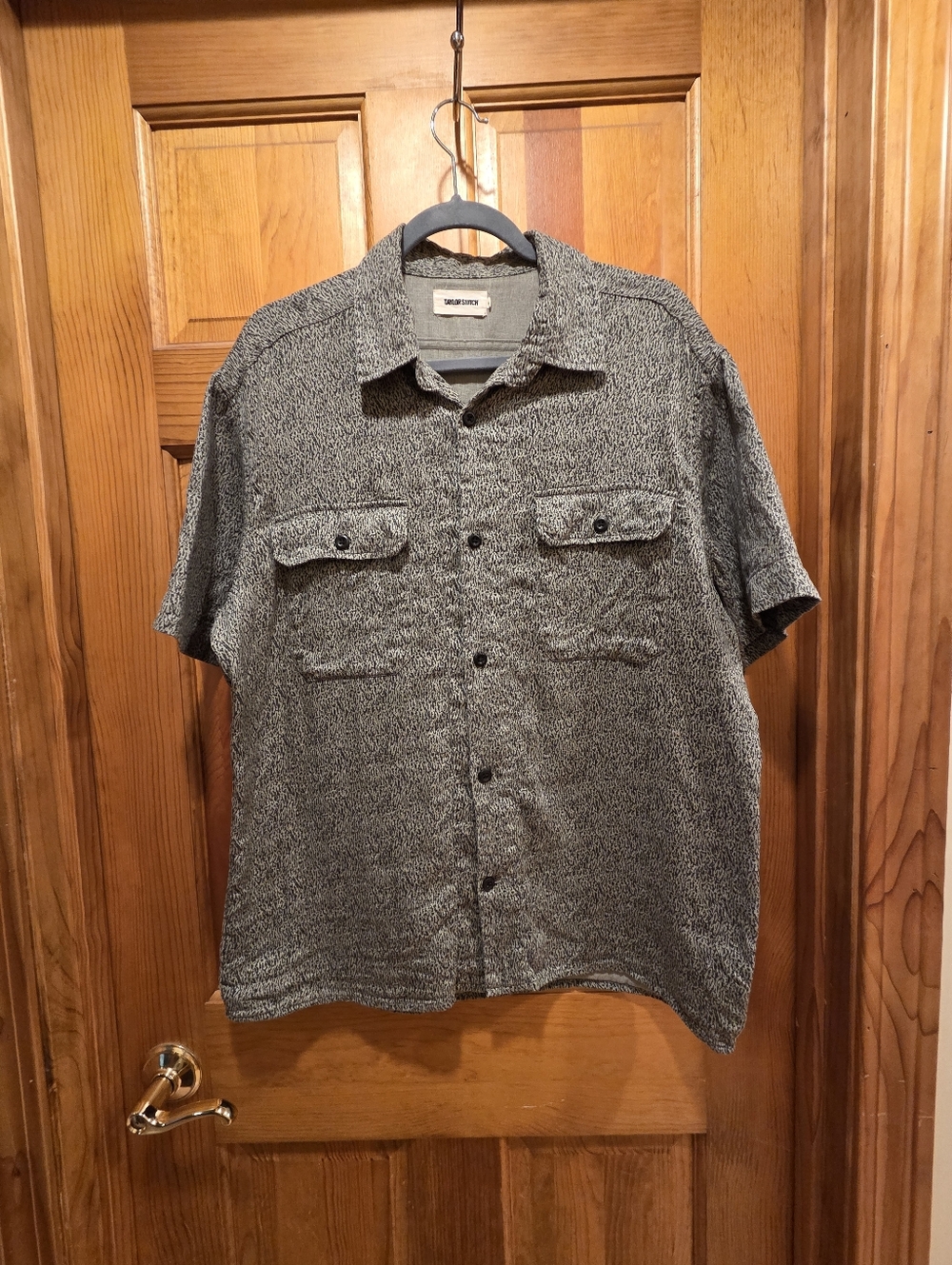 Taylor Stitch Black Heather Short-Sleeve Button-Down Shirt
